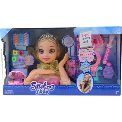 Picture of Fashion Princess Styling Head Doll with Hair DO and Compact Beauty Set Playset for Girls