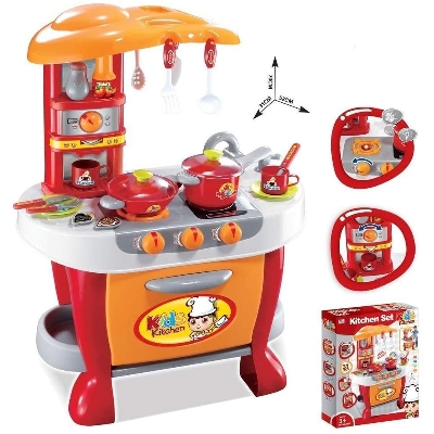 Picture of GOODNESS INTERNATIONAL 3 in 1 Little Chef Kids Kitchen Play Set of 31PCS with Light & Sound