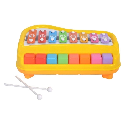 Picture of 8 Keys Xylophone Piano with 6pcs of Musical Sheets and 2 sticks for rhythm lover kids