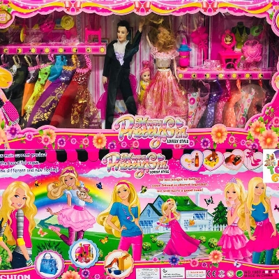 Picture of Christmas Birthday Gifts New Barbie DOLL sets dress clothing shoes comb shoes early educational toys