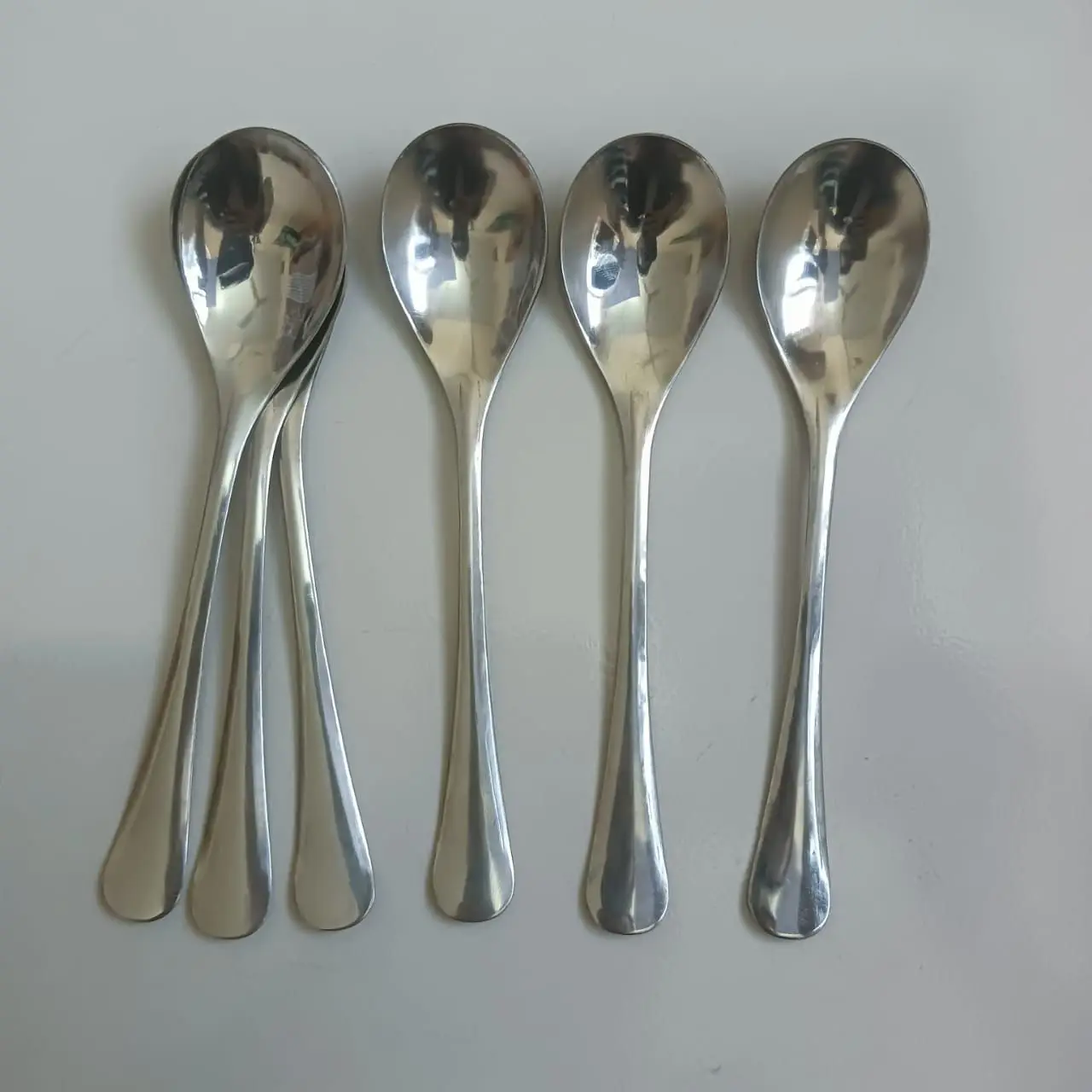 Picture of NOVA 6 pcs stainless steel long sup spoon 6 inches long silver colour