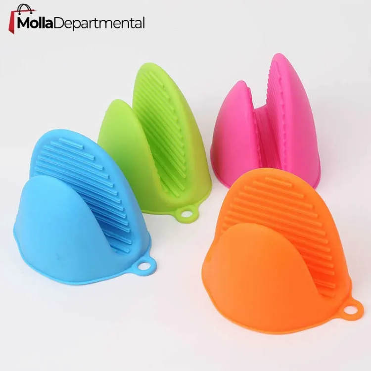 Picture of 1 PCS  Silicone Kitchen Organizer Insulated Heat Pot Clips Microwave Oven Gloves Hot Plate Clip Anti-scald Thicken