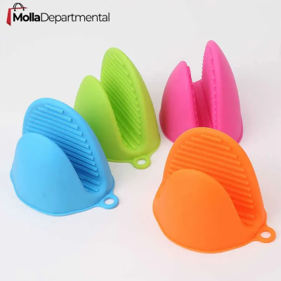 Picture of 1 PCS  Silicone Kitchen Organizer Insulated Heat Pot Clips Microwave Oven Gloves Hot Plate Clip Anti-scald Thicken