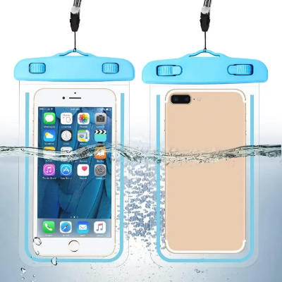 Picture of Rain Pouch Waterproof Plastic Mobile Cover Use with All Android and all Models, Colour May Vary (Multicolour)