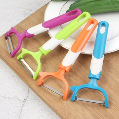 Picture of 1 pcs Kitchen Special Peeler Stainless Steel Peeler Plastic Handle Melon And Fruit Planer