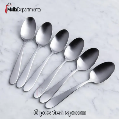 Picture of 6pcs Stainless Steel Sugar Spoons Mini Coffee Teaspoon