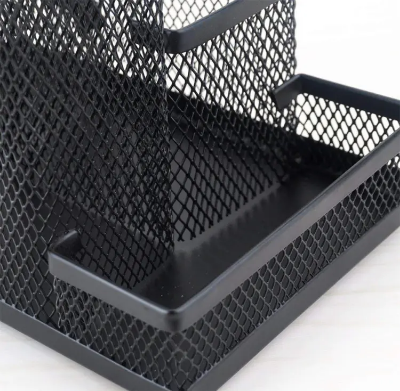 Buy metal-mesh-desk-organizer-3-compartment-stationary-storage-stand-pen-pencil-holder Online at Best Price In Bangladesh