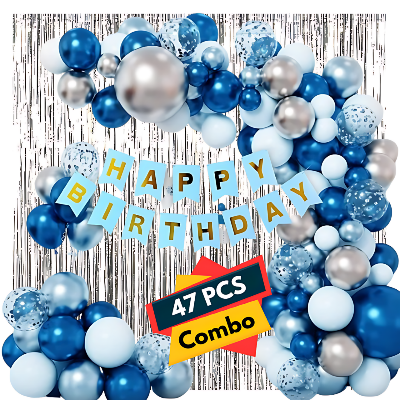 Birthday Decoration Combo Blue Theme 