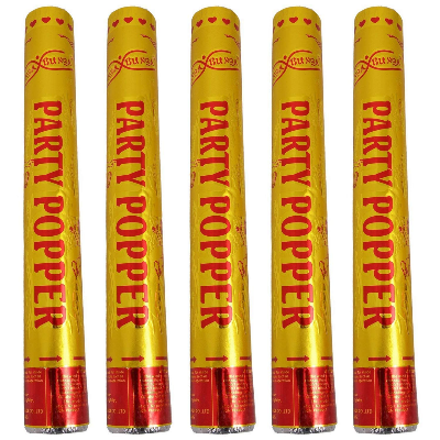 Party Popper, Party Snow Spray, Sparkling Candle and Birthday Candle Combo Pack