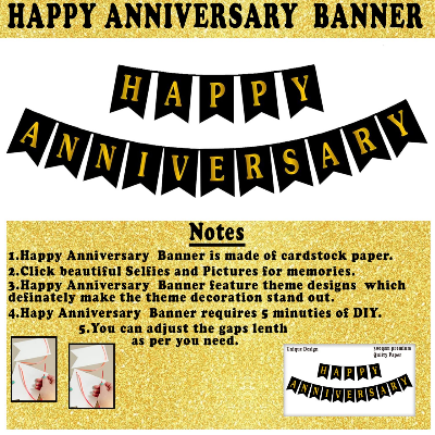 Anniversary Decoration Combo Golden Theme 