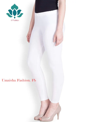 Buy  White color Women/Girl Leggings Fabrics Cotton Long Churidar Ties Pant Leggings  at Best Prices in Bangladesh