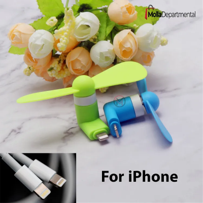 Buy   USB Fan Type- Iphone 5 6s 7 plus Flexible Mini Mobile Phone Fans for Android Iphonee 5 6s 7 plus hand Fan for all otg supported phone Iphonee 5 6s 7 plus Online at Best Price In Bangladesh