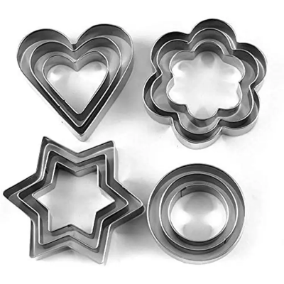 Buy cookie-cutter-stainless-steel-cookie-cutter-with-4shape-12-pieces  Online at Best Price In Bangladesh