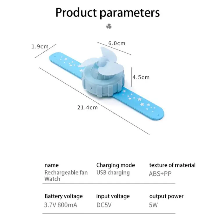 Buy 1 pcs New Creative Watch Fan Mini USB Charging Handheld Fan Wrist Fan Electric Lazy Fan For Kids Children Adult Summer Watch Fan Toys  Online at Best Price In Bangladesh
