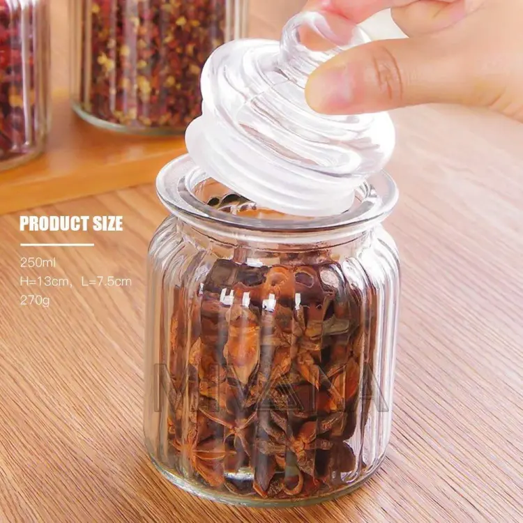 Buy 1pcs-300ml-glass-jars-with-lids-small-mason-jars-candy-cookie-coffee-tea-seeds-nuts-spice-jar-buffet-jar-decoration-diy-jars-75-cm-dia-x-13cm-h Online at Best Price In Bangladesh