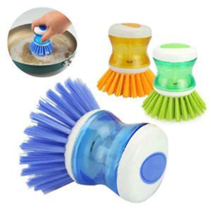 Buy Plastic Cleaning Brush with Liquid Soap Dispenser, Kitchen, Laundry and Other Household Cleaner  Online at Best Price In Bangladesh