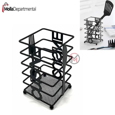 Buy SQUARE METAL SPOON HOLDER BLACK  Online at Best Price In Bangladesh