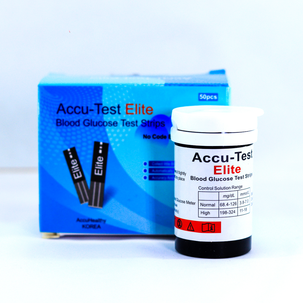 Picture of Accu Test Elite Blood Glucose Check Strip 50 Pcs