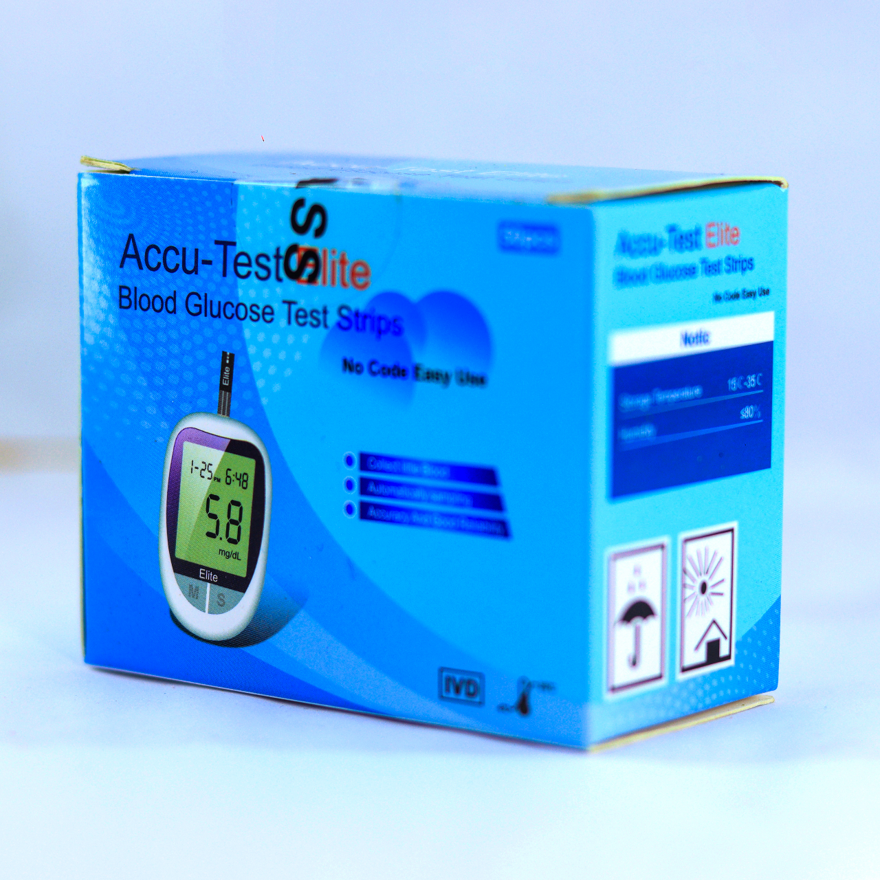 Picture of Accu Test Elite Blood Glucose Check Strip 50 Pcs