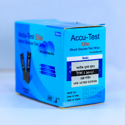 Picture of Accu Test Elite Blood Glucose Check Strip 50 Pcs