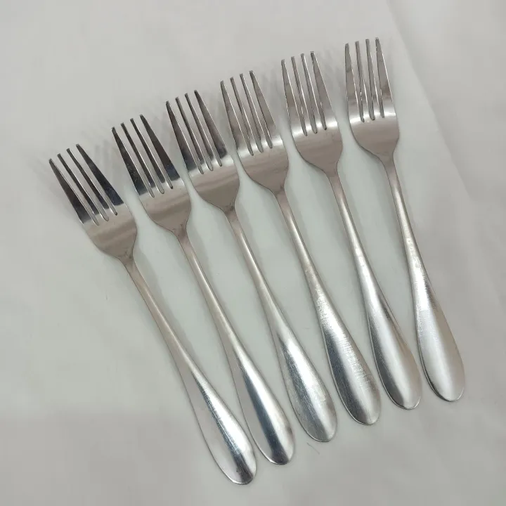 Buy noha-6-pcs-stainless-steel-fork-spoon-silver-colour Online at Best Price In Bangladesh