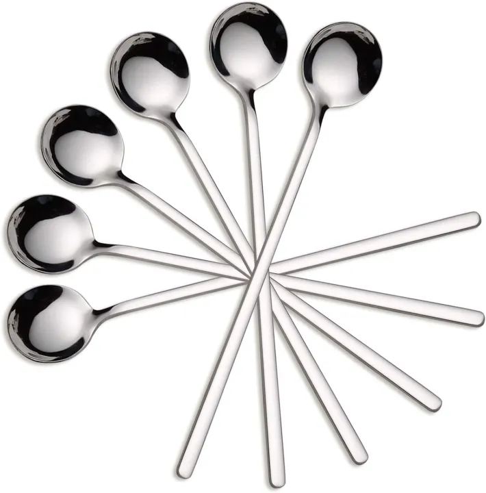 Buy Long Handle Spoons Stainless Steel Teaspoons Soup Spoons 12 Inch Long Round Spoons nline at Best Price In Bangladesh