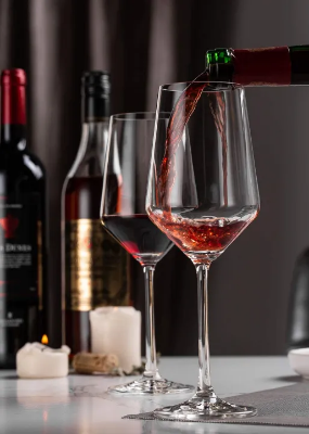 Buy 6 pcs set Coke Glasses, White and Red, Long Stem, Lead-Free Crystal, Hand Blown, 18-Ounces   Online at Best Price In Bangladesh