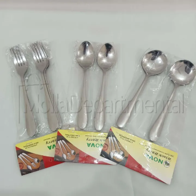 Buy NOVA 18 PCS STAINLESS STEEL SPOON SET COMBO 6 PCS TEA SPOON 6 PCS FORK SPOON AND 6 PCS SUP SPOON COMBO SILVER COLOUR  Online at Best Price In Bangladesh