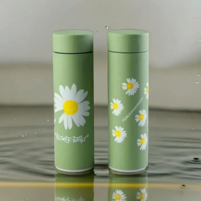 Buy Multicolor Flower Print Glass Water Bottle, 1 pcs, 300ml Online at Best Price In Bangladesh