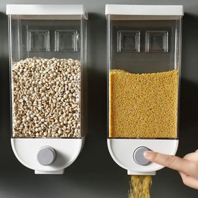 Buy Dispenser Dry Food Dispenser Square Dry Food Dispenser Wall Mounted Grain Storage Container Laundry Bead Cereal Dispenser for Kitchen Online at Best Price In Bangladesh