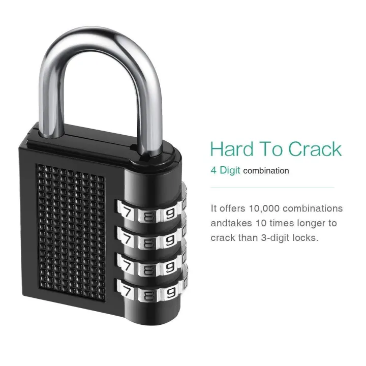 Buy 4-digit Combination Padlock Heavy Duty Combination Code Lock   Online at Best Price In Bangladesh