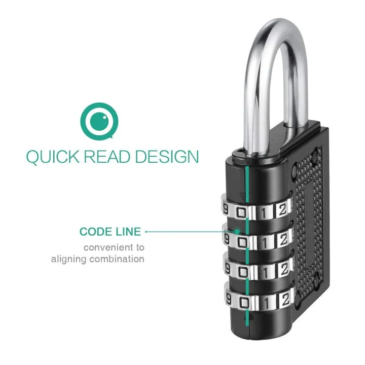 Buy 4-digit Combination Padlock Heavy Duty Combination Code Lock   Online at Best Price In Bangladesh