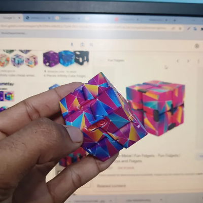 Buy 1 pcs multicolor Infinity Cube Fidget Toy  Online at Best Price In Bangladesh