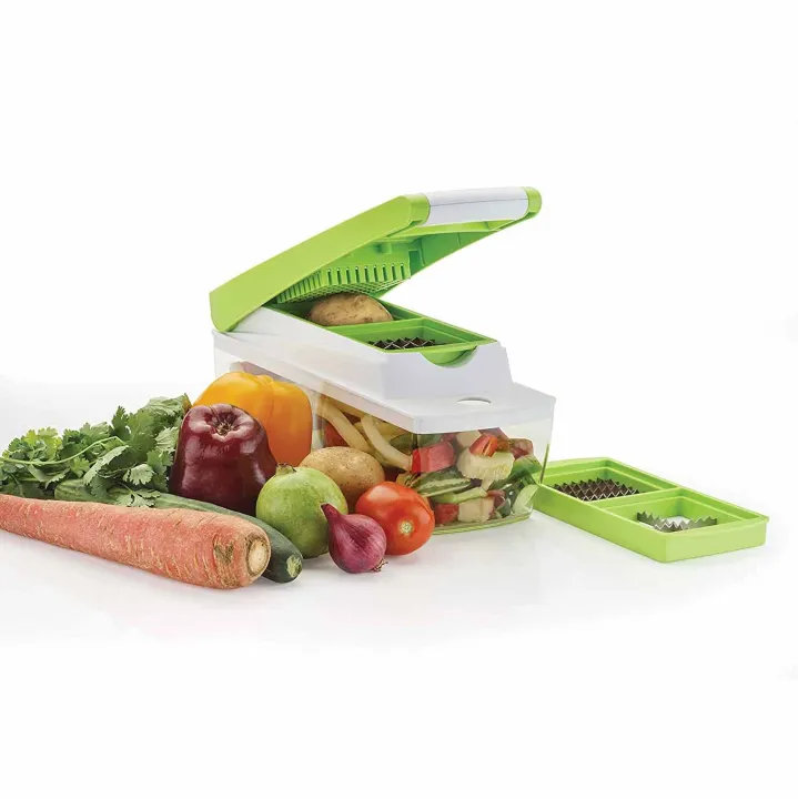 Buy  Ganesh Plastic Multipurpose Vegetable and Fruit Chopper Cutter Grater Slicer, Green Pack Of 1 KA3171-001  Online at Best Price In Bangladesh