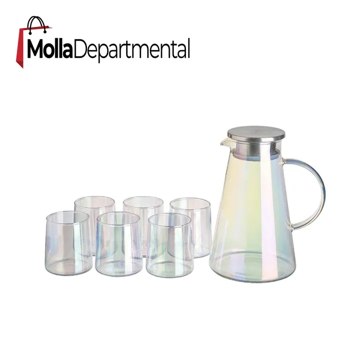 Buy 6pcs cup 1 pcs jug BOROSILICATE TUMBLER AND PITCHER SET, 6 PCS, GPH28-L7HC, 1900/320 ML  Bags Online at Best Price In Bangladesh