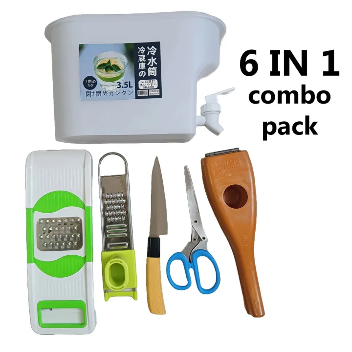 Buy 6 in 1 combo pack kitchen vegitable cutter set for all purpous slicer cutter gratter squicher container Online at Best Price In Bangladesh
