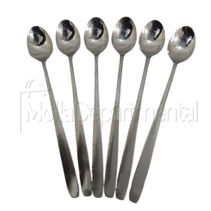 Buy 6 pcs stainless steel long hundle pickling spoon silver colour 8 inch long Online at Best Price In Bangladesh