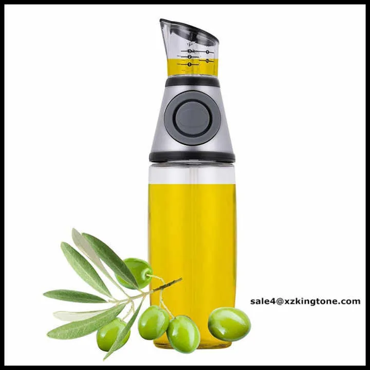 Buy Glass Oil Dispenser Bottle Container with Press & Measure Pourer for Kitchen Cooking, 500ml  Online at Best Price In Bangladesh