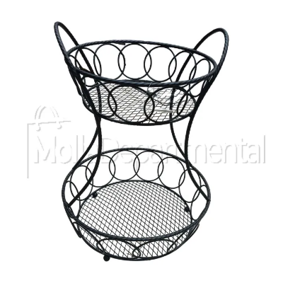 Buy Two Tier black metalic fruit basket black  Online at Best Price In Bangladesh