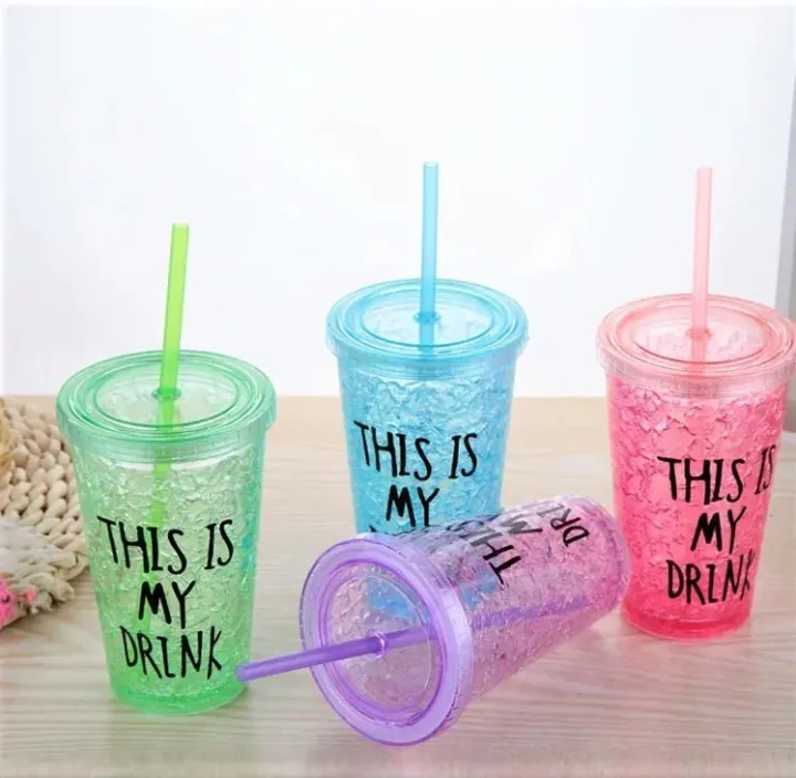 Buy Plastic Cool Glass Shaped Sipper Bottle 500ml capacity Online at Best Price In Bangladesh