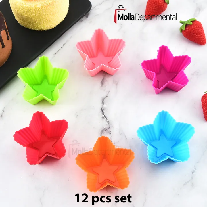 Buy  6Pcs Star Silicone Mold Heart Cupcake Soap Silicone Cake Mold Muffin Baking Mold Tools Bakery Pastry Tools Bakeware Kitchen Online at Best Price In Bangladesh