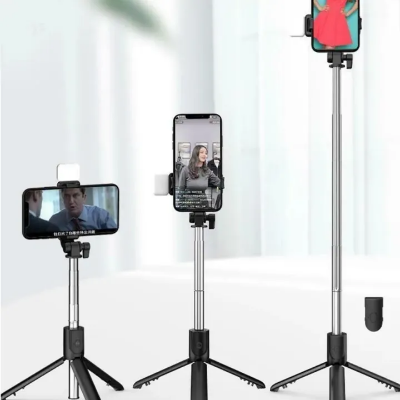 Buy   Portable Mobile Phone Tripod Selfie Stick for Taking Photos Live Streaming Rechargeable Bluetooth Remote Control  Online at Best Price In Bangladesh