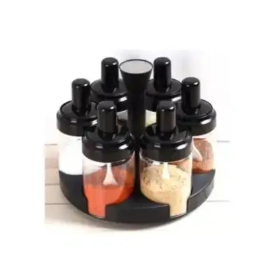 Buy  6 pcs Spice Rotating Bottles And (360 Degree rotate) Stand at Best Price In Bangladesh