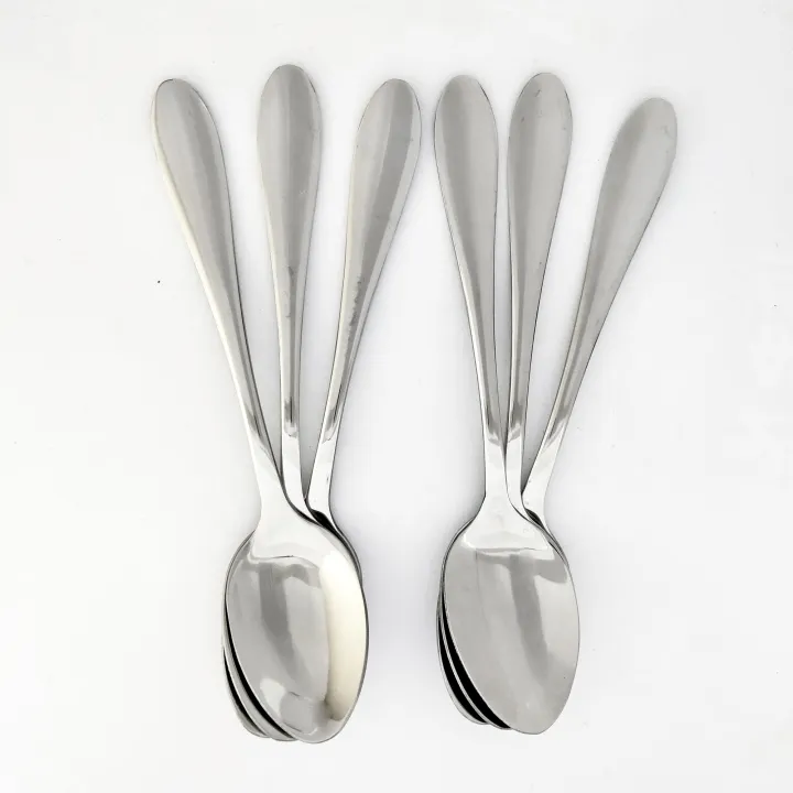 Buy Table Spoons Set with Round Edge, 21 cm long, Tableware, Set of 6, Silver  at Best Price In Bangladesh