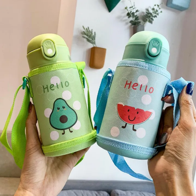 Buy  400ml Kids Thermos Mug With Straw Stainless Steel Cartoon Vacuum Flasks Children Cute Thermal Water Bottle Tumbler Thermocup   at Best Price In Bangladesh