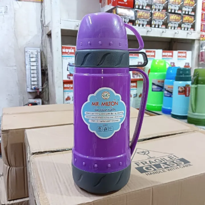 Buy Mr Milton 1L capacity Vacuam Flask Plastic body and Glass rifil with a 2cup  at Best Price In Bangladesh