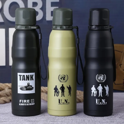 Buy Men Thermos 500ml Stainless Steel Thermo insulated Cup Bottle for Water Tea Coffee Sport Swig Outdoors Portable Travel Mug - Water Bottle   at Best Price In Bangladesh