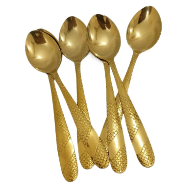 Buy  6 pcs stainless steel golden color tea spoon at Best Price In Bangladesh
