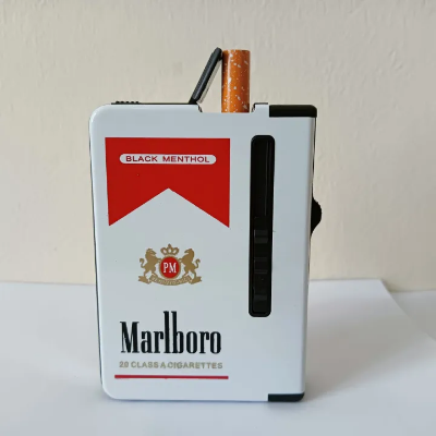 Buy  1 pcs Marlboro Gas Lighter Inside Cigaarette Box Case Cigaarette Holder Automatic Storage Box white Marlboro at Best Price In Bangladesh