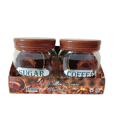 Buy  2 pcs set mini glass sugar and coffee pot set glass pot set coffee color  at Best Price In Bangladesh